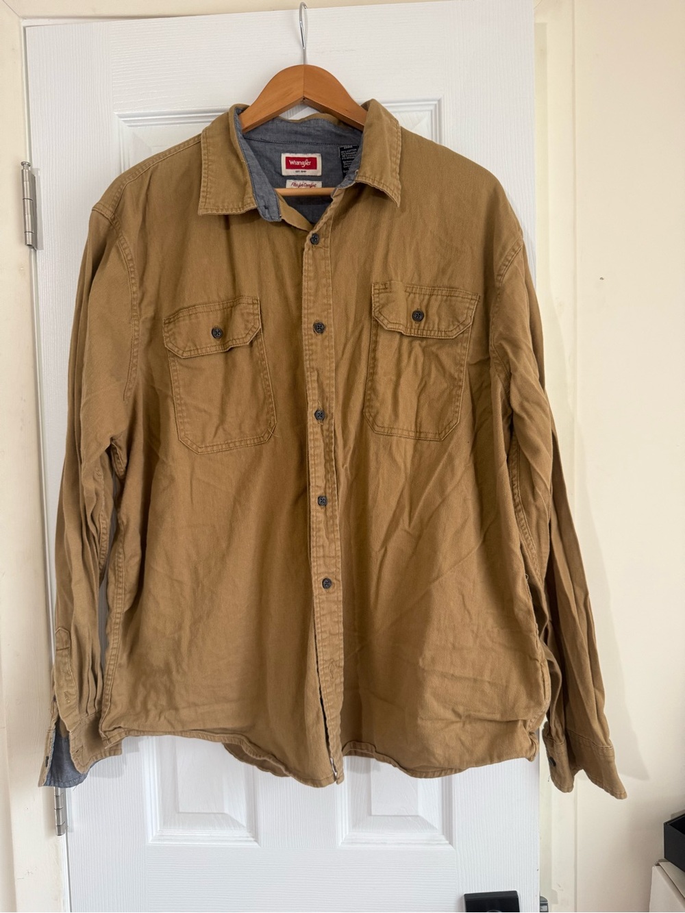 Wrangler Brown Lightweight Canvas Shirt